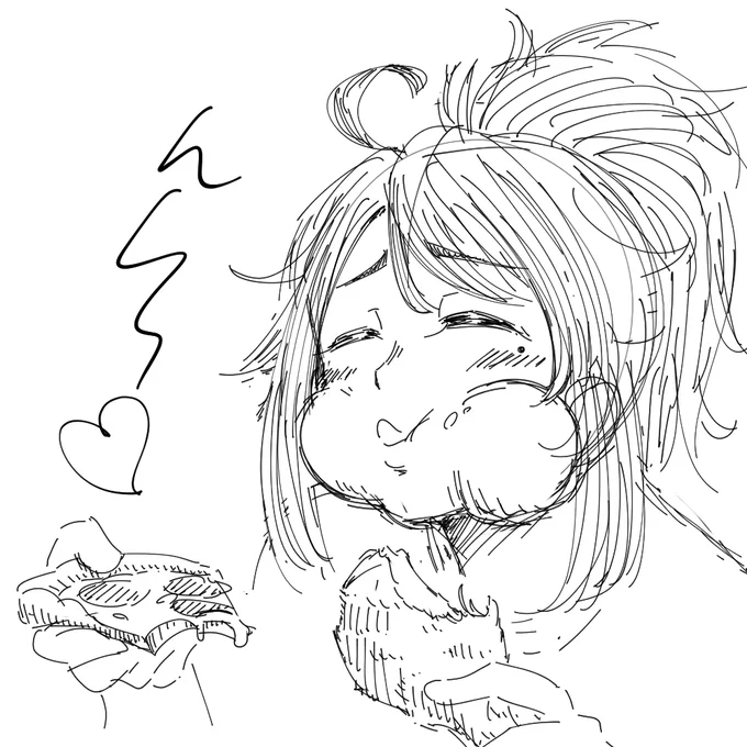 寝る前のお絵かきけーそん🍕 #ksonART