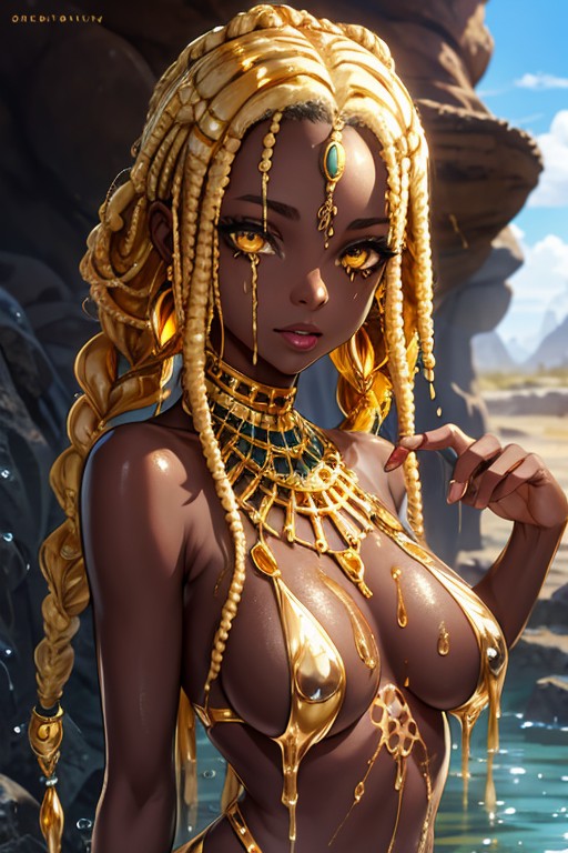 CardinaleSins's tweet photo. "Is this enough Gold? Its melting! That means I'm hot right?"
#GoldAIChallenge by @SakanaK69.
#YodayoAI #VTuberUprising #VtubersEN #AIart #aigirls #VtuberCharacterPortrait https://t.co/RC56XdJHGP