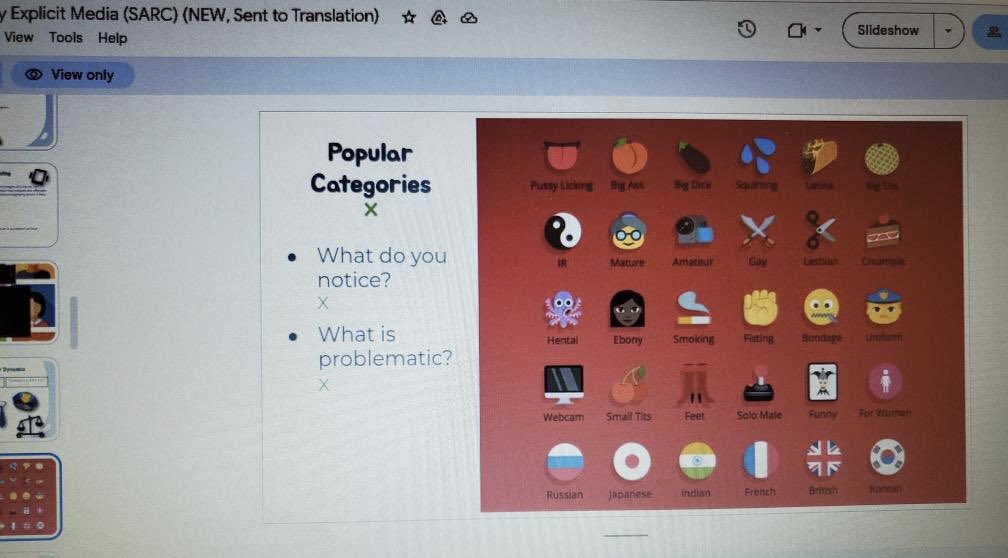 OregonMomsUnion's tweet photo. Last week, we received these photographs of a slideshow from a 10th grade health class in the Hillsboro School District.

This content was not part of the approved content the district adopted in 2019. Apparently they were added without review or a board vote. https://t.co/eJPJfYqCQR