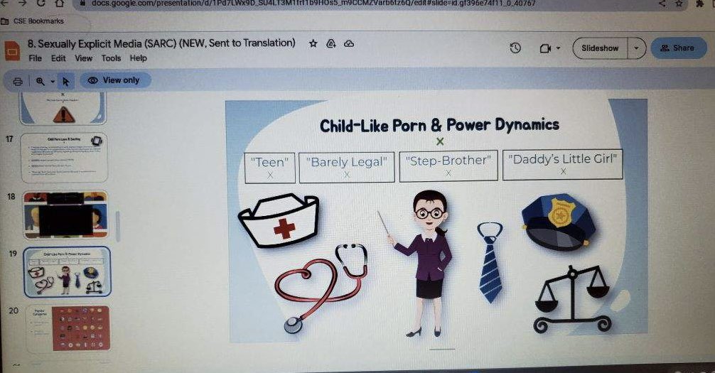 OregonMomsUnion's tweet photo. Last week, we received these photographs of a slideshow from a 10th grade health class in the Hillsboro School District.

This content was not part of the approved content the district adopted in 2019. Apparently they were added without review or a board vote. https://t.co/eJPJfYqCQR