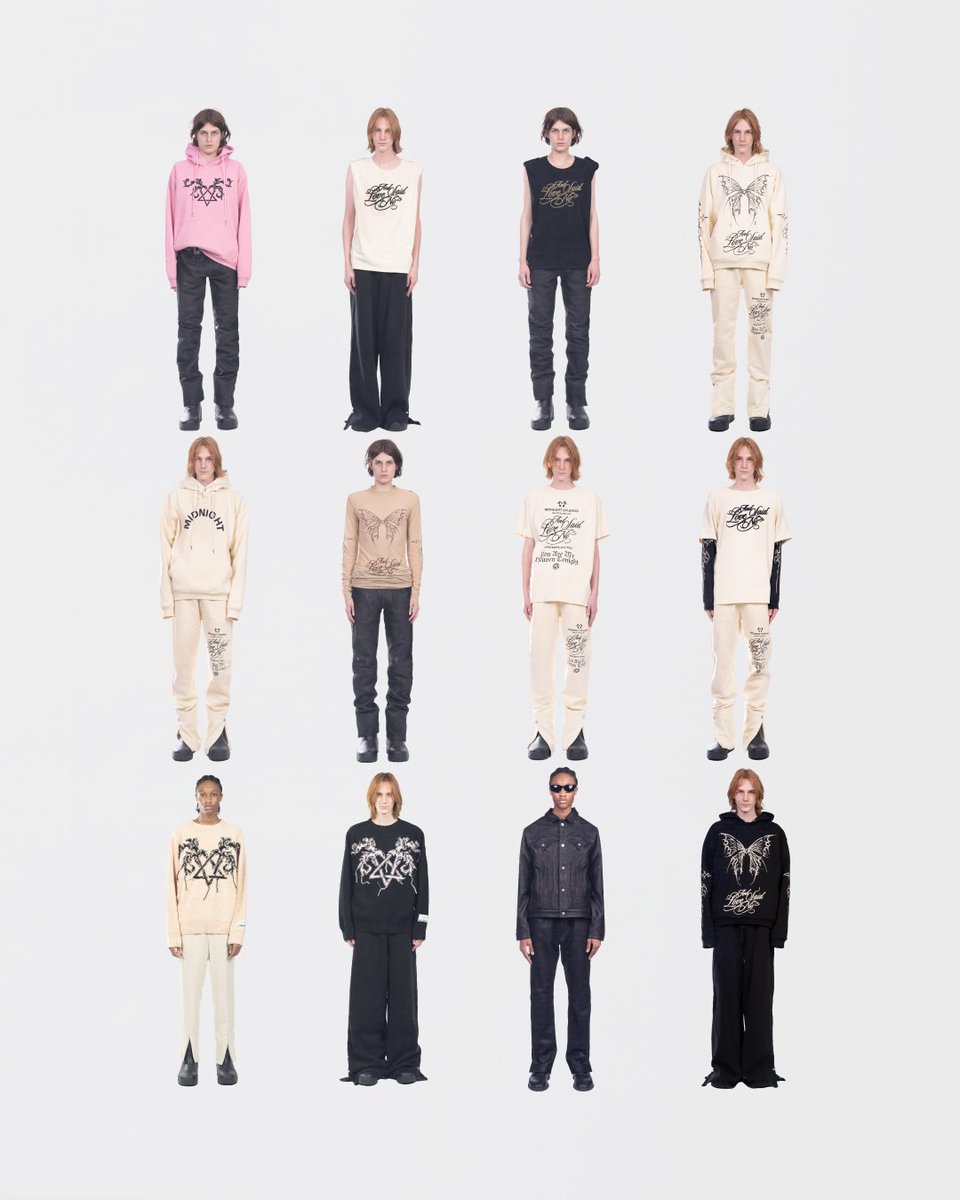 NEW SS23 MIDNIGHT STUDIOS IN COLLABORATION WITH H.I.M. RELEASES TOMORROW AT 12 NOON PST. IN OUR ONLINE STORE