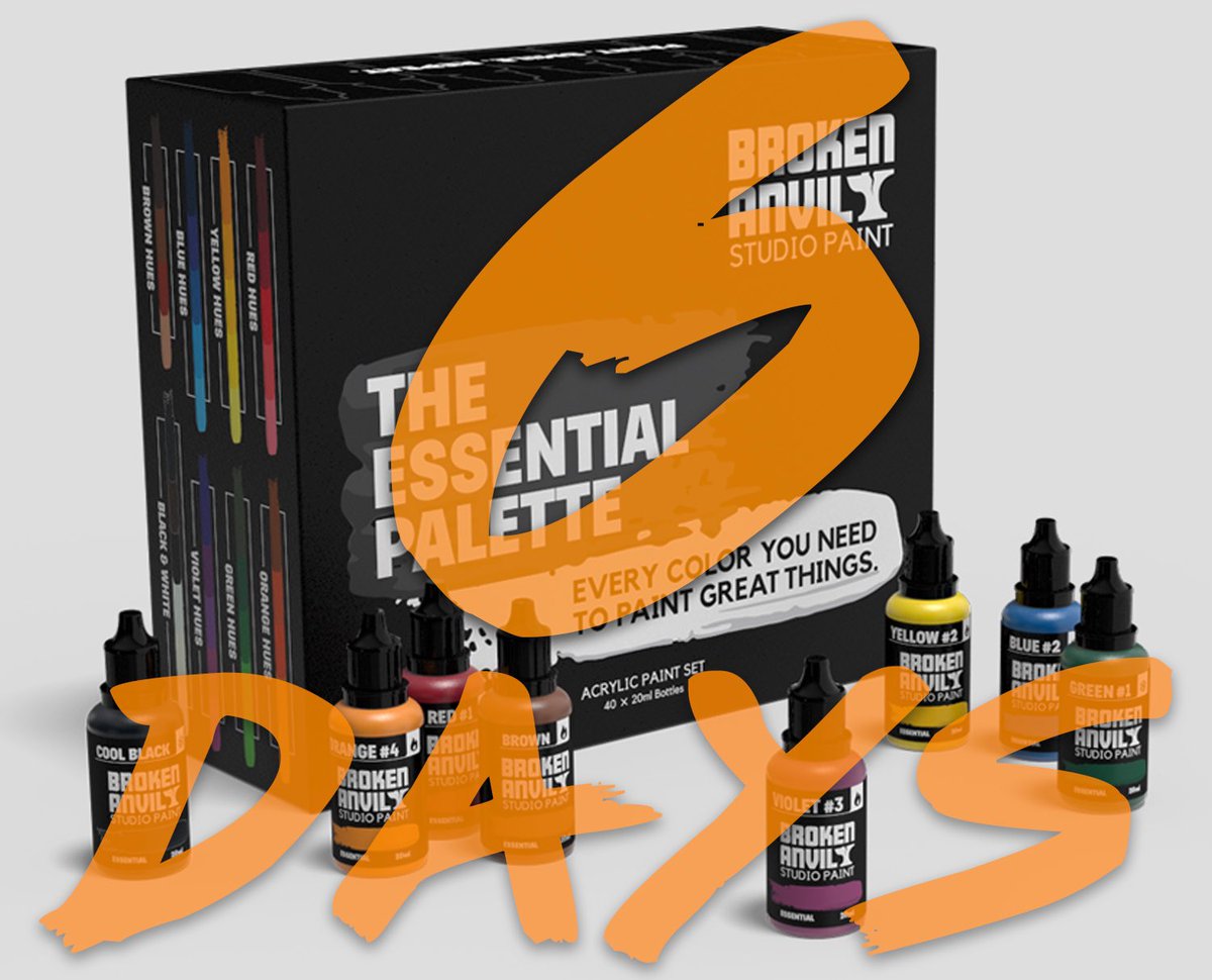 🎨 SIX DAYS! Soon you can get your hands on Broken Anvil Studio Paints 👉 tinyurl.com/ms3duacu
