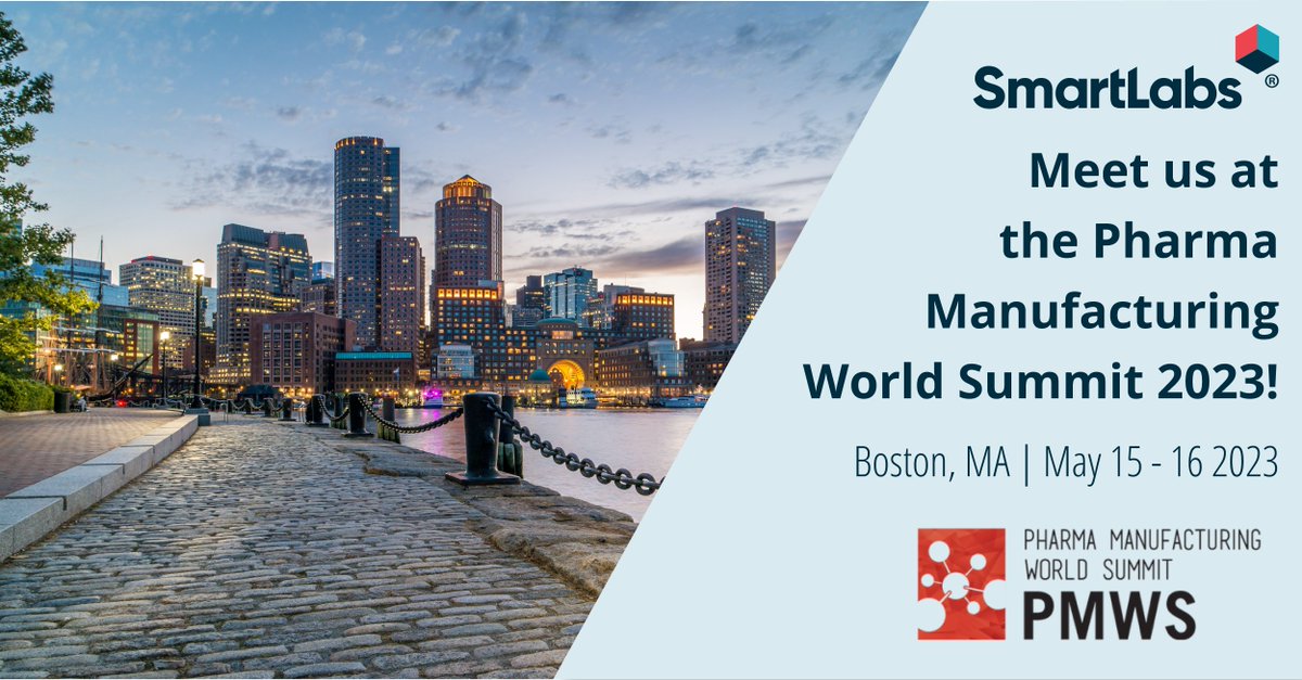 SmartLabs is excited to be a silver sponsor at the 2023 @EP_PharmaMan. On May 15, stop by Booth 12 to learn about SmartLabs CleanSuites, quality and compliance, plus much more. #PMWS #PharmaManufacturing #PMWS23