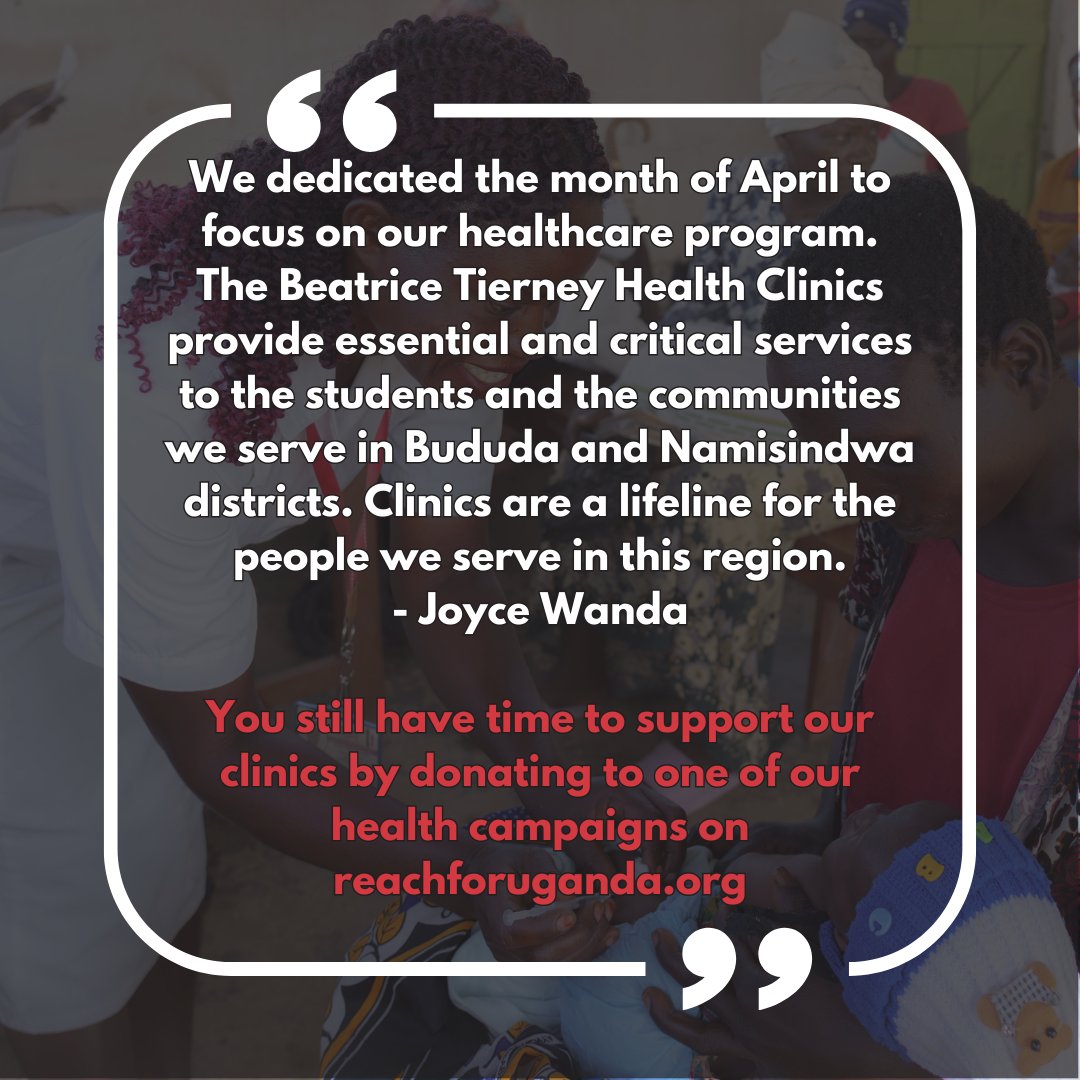 You can still show your support for our health clinics by donating to our health clinic campaign here: reachforuganda.reachapp.co/campaigns/supp…
