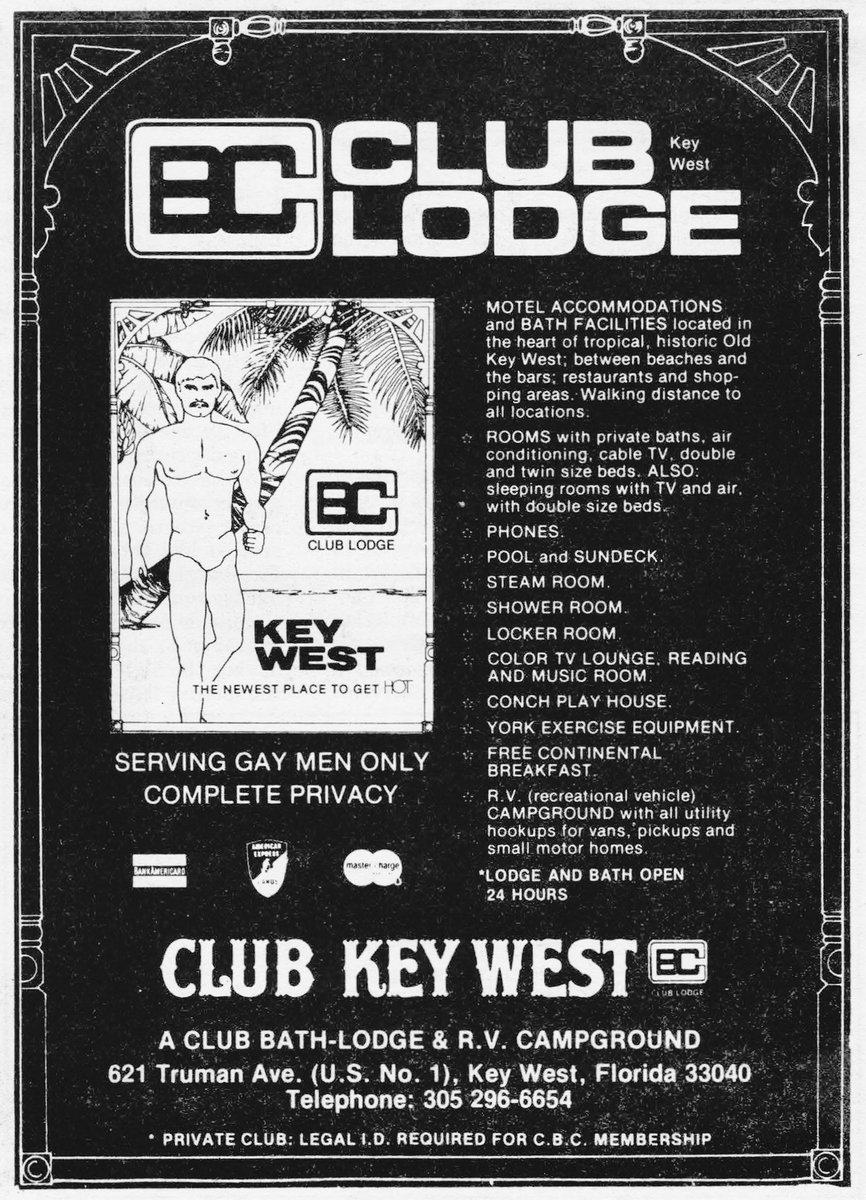 Vintage Gay on Twitter Bath Chain, Club Key West, 1978."
