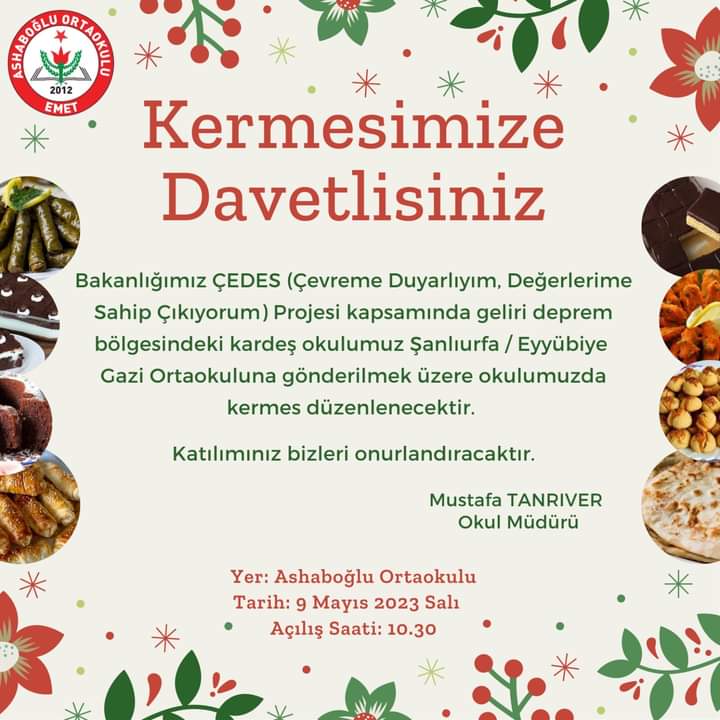 Tüm velilerimiz ve halkımız davetlidir.