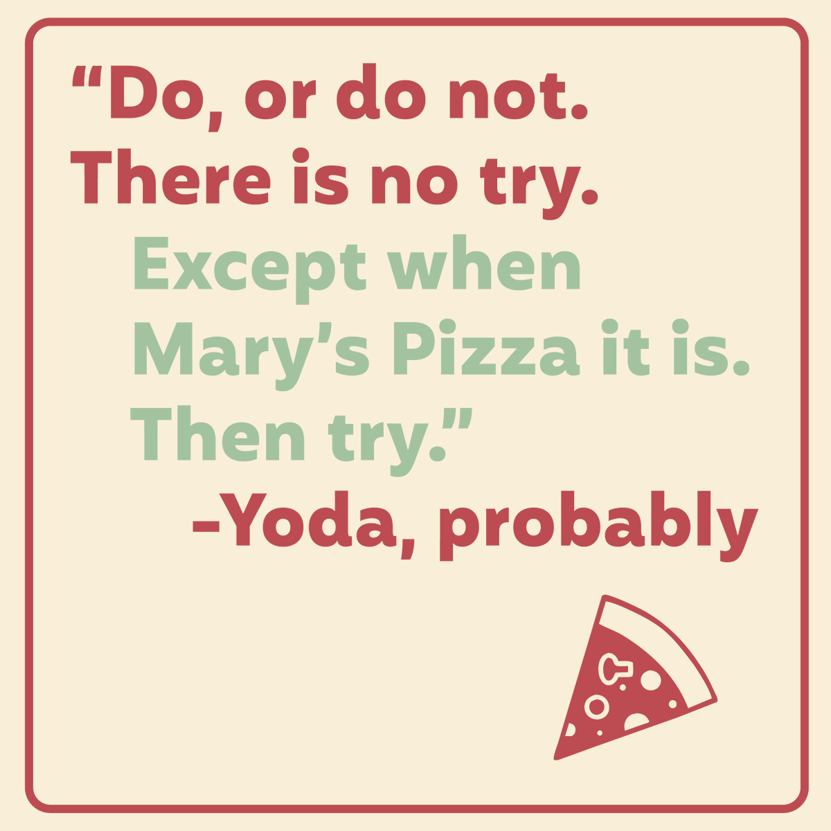 maryspizzashack's tweet photo. #MayTheFourth [and a Mary's slice 🍕] be with you. 💫 https://t.co/oh8DBwHhY5