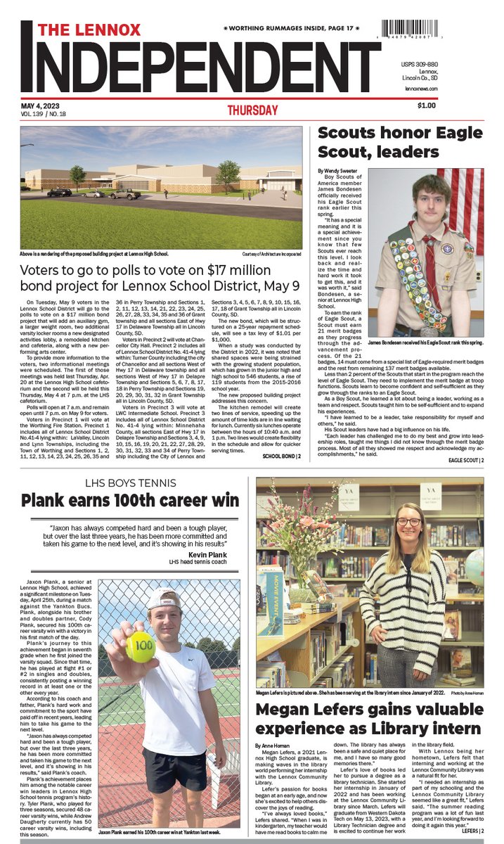 Check out this week's edition of The Lennox Independent. Available on stands now — login anytime at lennoxnews.com.