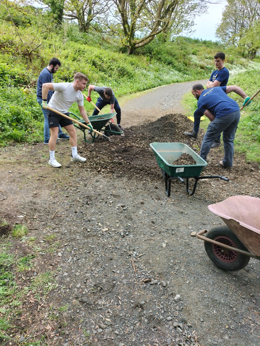 f_conlon's tweet photo. Spent a great day widening paths and re-stoning existing paths at Mussenden Temple for the @NationalTrustNI. There will be some aches and pains while I shuffle to my desk in the morning for sure! @Liberty_IT https://t.co/JgOMQuFjaw