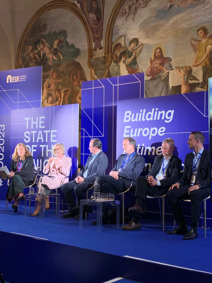 gpapak's tweet photo. “Does globalisation have a future”? Many thanks to a great @EUI_EU #StateOfTheUnion panel with Commissioner @McGuinnessEU and @Aligarciaherrer @MishaGlenny @hallbenjamin Jan Mischke. The answer? Yes but not globalisation as we know it. https://t.co/NCmcScMHb0