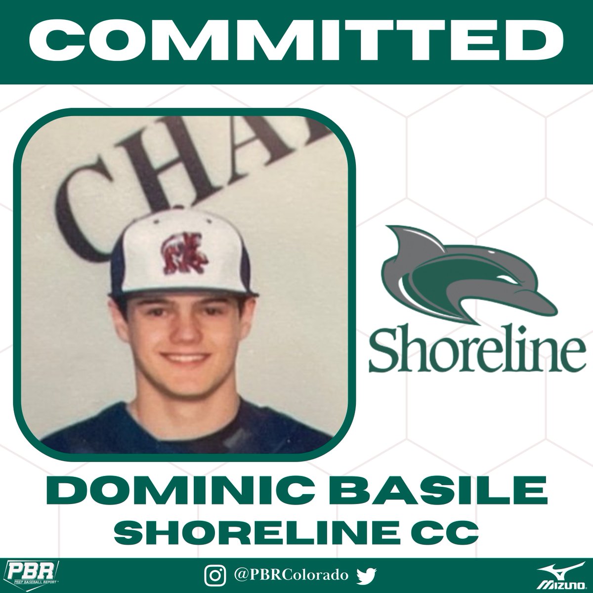 PrepBaseball_CO's tweet photo. 🚨𝐂𝐎𝐌𝐌𝐈𝐓𝐌𝐄𝐍𝐓 𝐀𝐋𝐄𝐑𝐓🚨

'23 RHP Dominic Basile (Cherokee Trail HS) has announced his commitment to Shoreline CC.

@CTHS_Baseball || @Dominicbasile32 https://t.co/KYIvT0lb7q