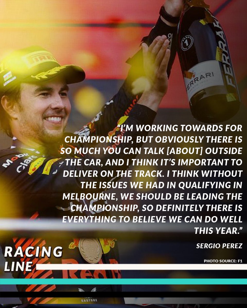 Racing_Line_'s tweet photo. “I’m working towards for championship…”

🎙 @SChecoPerez 

#F1 https://t.co/rvvGOEU9A3