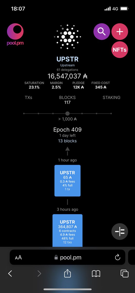 Upstream_ada's tweet photo. 13 is unlucky for some, but we will take 13 blocks every epoch without a doubt 😂 still scheduled for one more as well hopefully that will land tomorrow! Have a great evening #CardanoCommunity! https://t.co/7X4Hy463V4