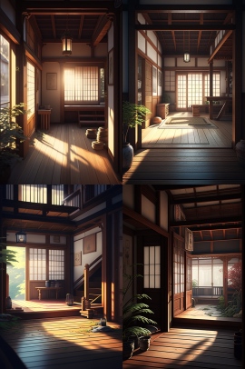 Promptfy_io's tweet photo. And a Japanese wooden house? I can almost imagine Kung Fu Panda walking through the door 🐼🐼 https://t.co/zoVVUdivJI