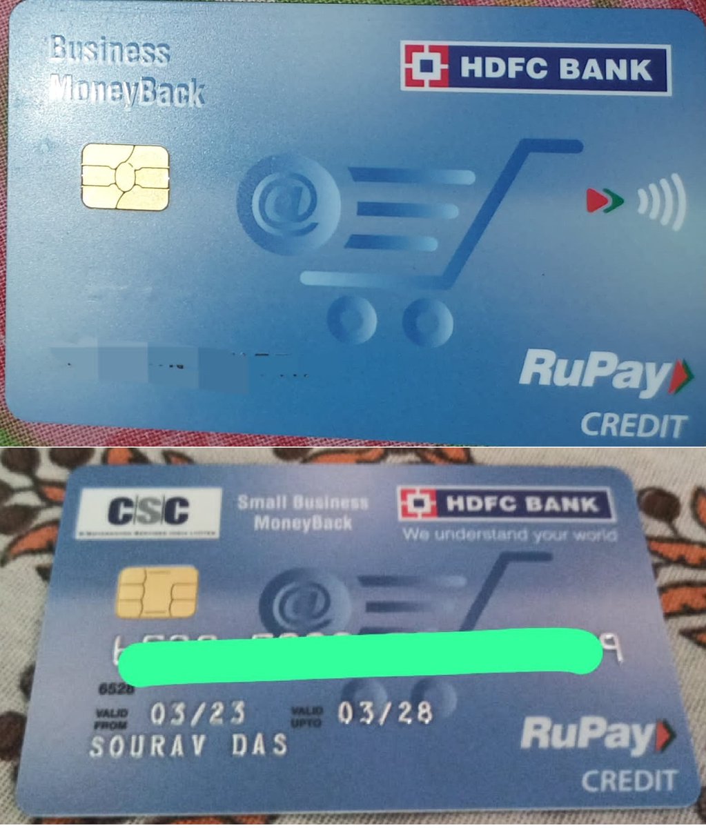 HDFC launch Business Moneyback RuPay credit card and (CSC) Small Business Moneyback RuPay Credit Card

Both Business Moneyback variant card now live on Rupay and use for UPI payment.

@TechnoFino @CardMavenIn @ankurmittal @creditcardz_in @ChargePlate_in #ccgeek