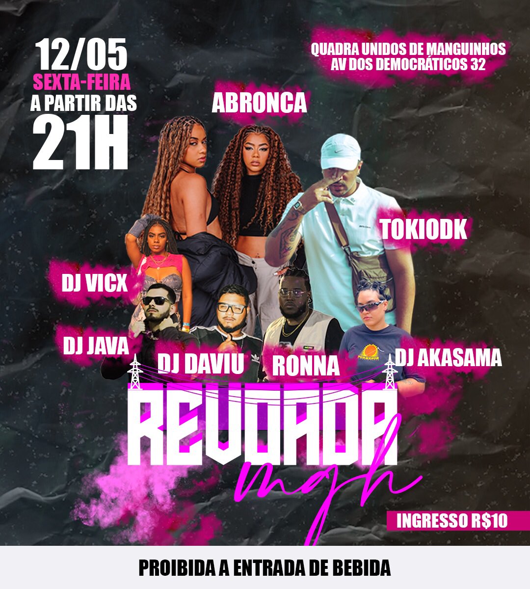 MghRevoada's tweet photo. O RETORNO! 😈

Sexta feira 12/05 a REVOADA MGH ta de volta no Manguin, dessa vez na Quadra da Unidos de Manguinhos com elenco de peso!! 

10 reais a noite toda, antecipe seu ingresso no Sympla, link abaixo: 
https://t.co/7ezviNixgg https://t.co/3vWXyFAsuY