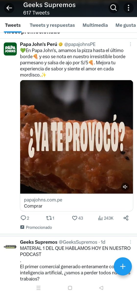 Piperdarkius's tweet photo. @GeeksSupremos Que buen momento para que justo me salga esta publicidad , cuando me destinaba a ver el comercial https://t.co/bJjD9FsMiC