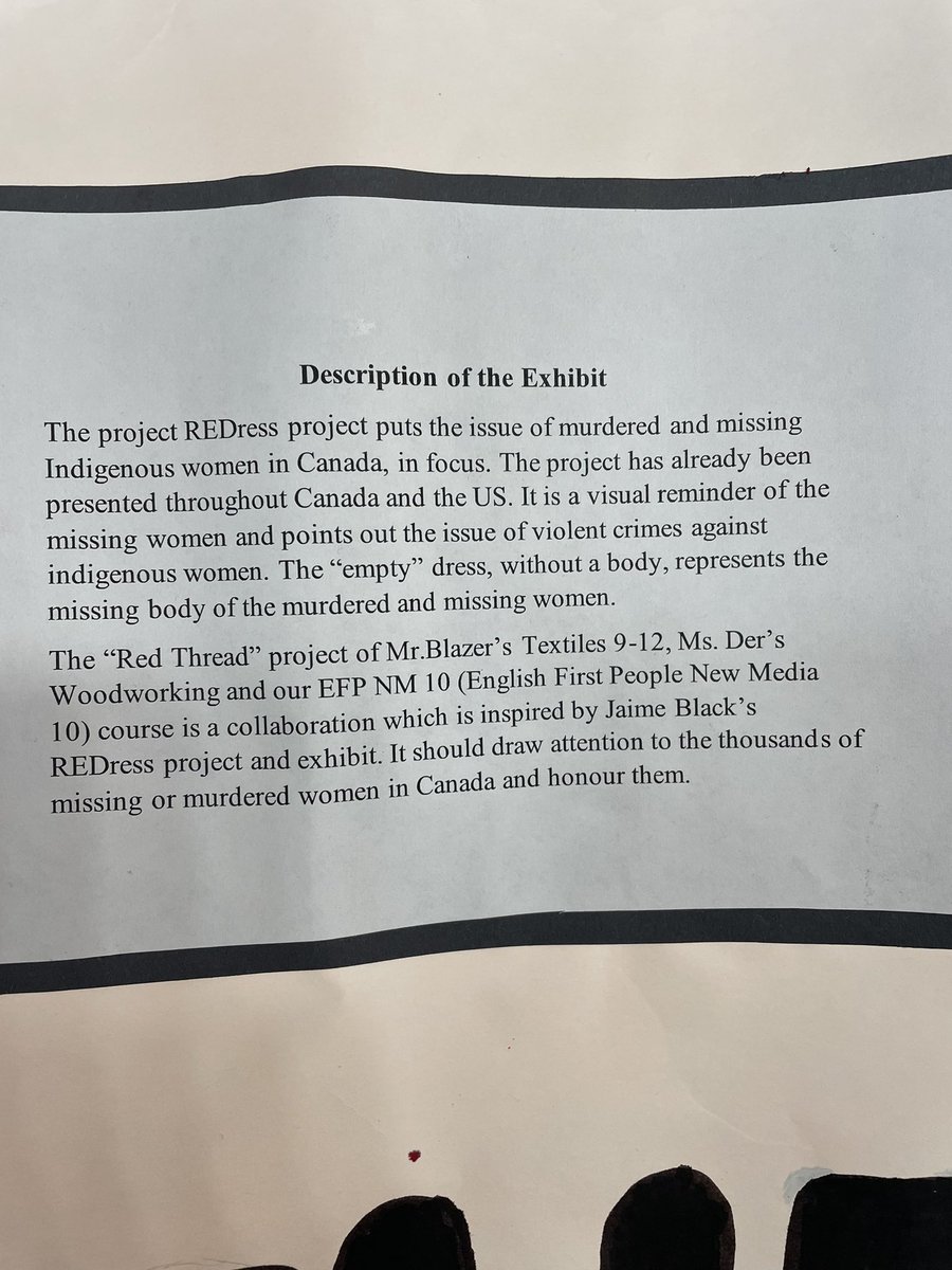 “Red Thread” collaborative project in honour of Red dress week at BMSS. <a href="/burnabyschools/">Burnaby Schools</a>