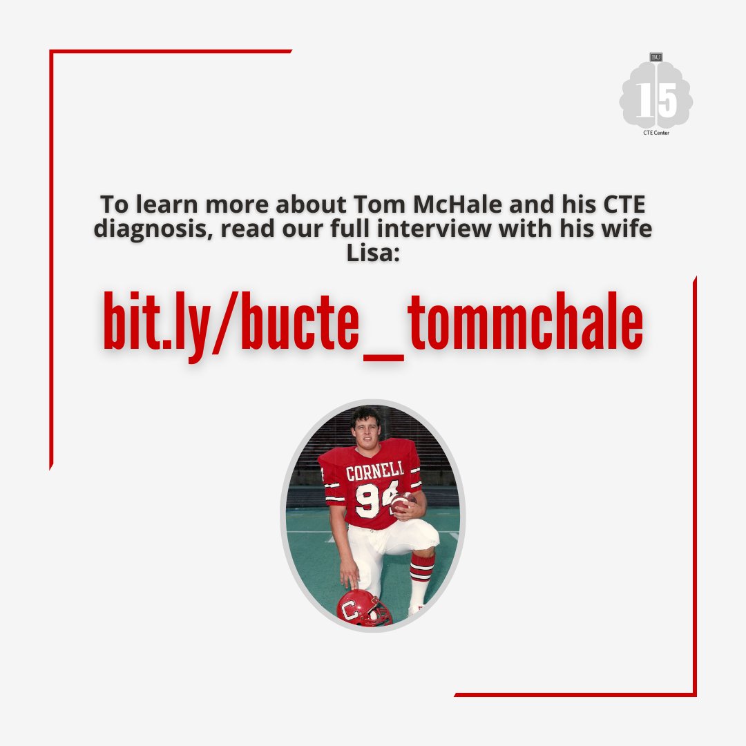 bu_cte's tweet photo. To learn more about Tom McHale, read our full interview with his wife Lisa: https://t.co/k1Zfn4pI4r.
@ConcussionLF @BU_Tweets @BUMedicine
#15YearAnniversary #Flashback15 #BUCTE
(2/2) https://t.co/VO8UV0LXmM