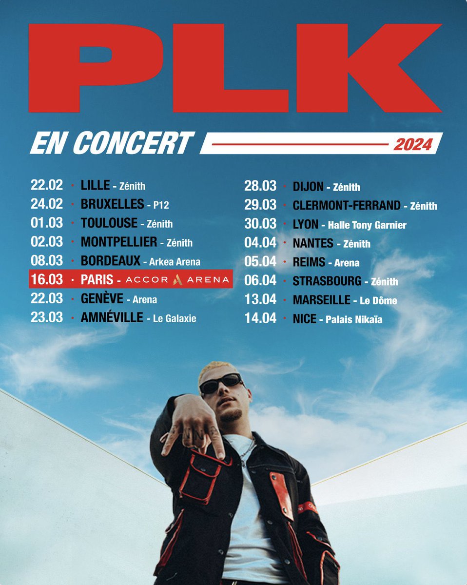 60SecondesPLK's tweet photo. 🚨 PLK annonce sa tournée pour 2024 ! 🎤

Avec un Accor Arena le 16 mars ! 🏟️ https://t.co/TjxL43xD9c