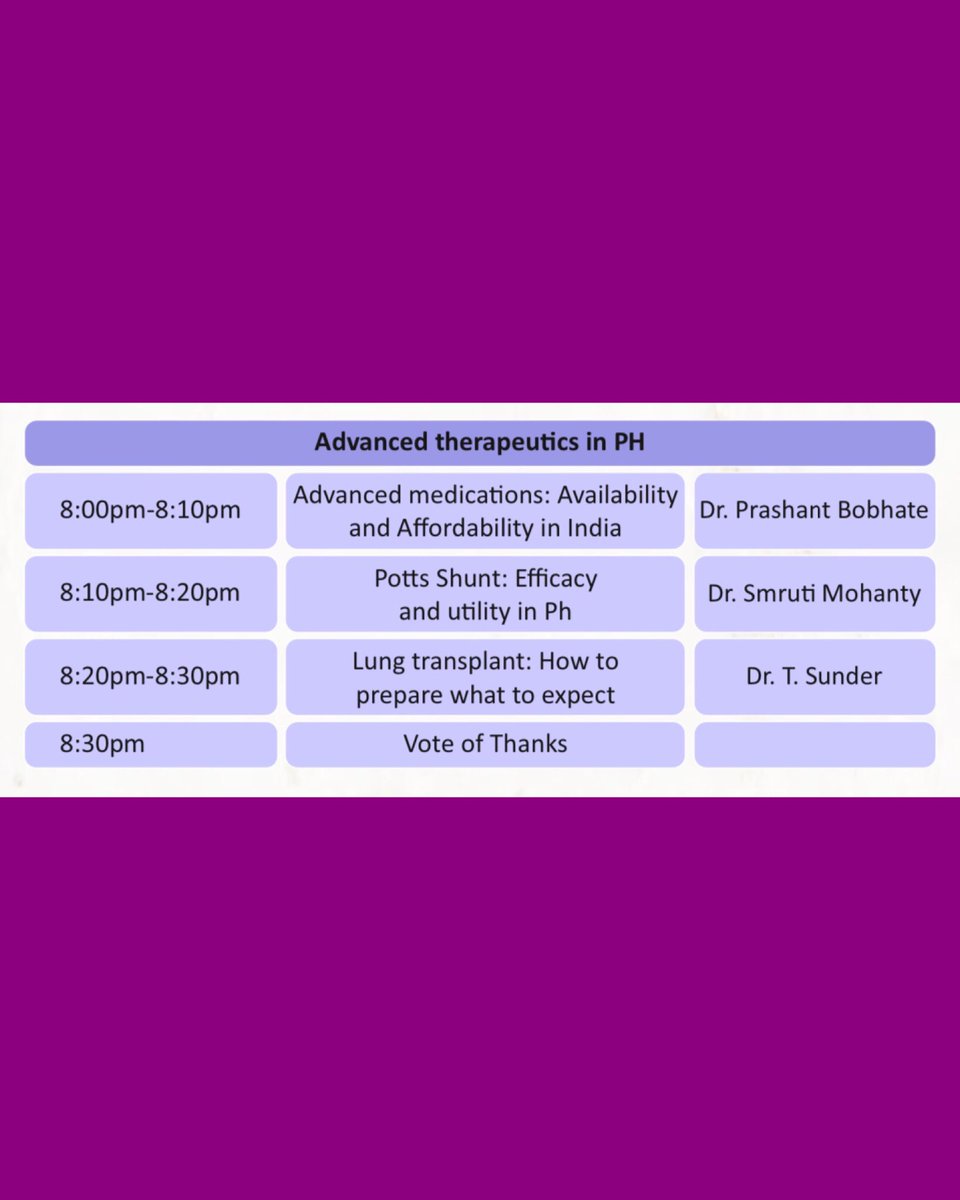 PulmonaryHIndia's tweet photo. 6th May, Saturday
6:30 PM IST
This symposium is brought to you in collaboration with @PVRI & @Cipla_Global.
#wphday #CardioTwitter #patients #peoplesventricle https://t.co/rnOM2PahEH