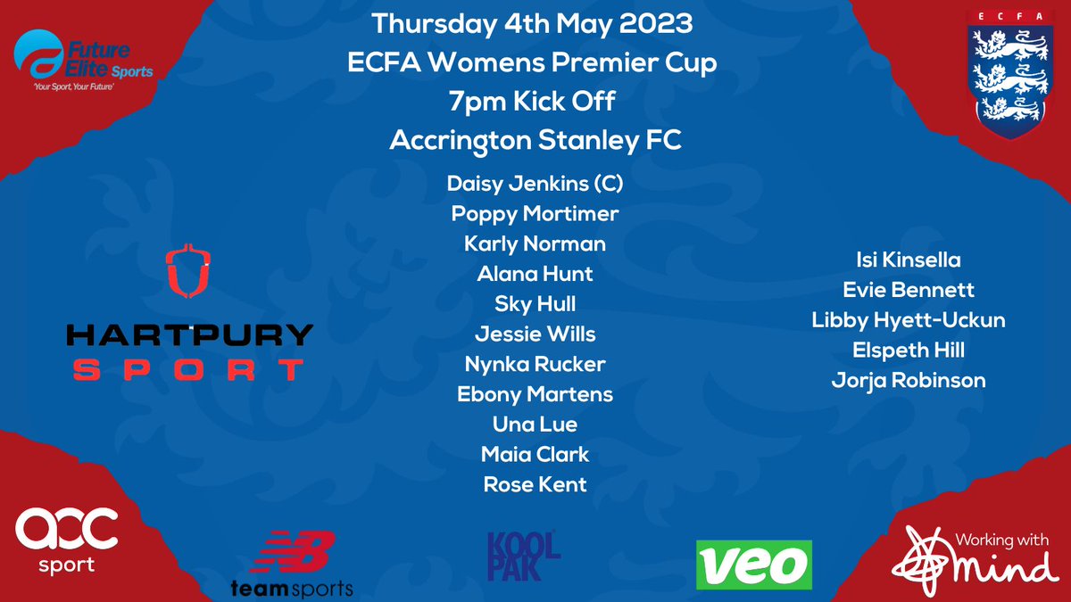 ECFA12's tweet photo. Here is how @hartpuryfootbal line up ahead of the ECFA Women's Premier Cup final 👇 https://t.co/0dp4ZmhXYr