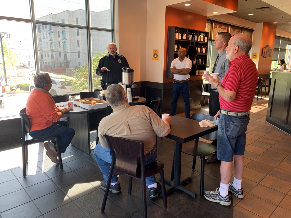CityofOlivette's tweet photo. ☕️Thank you for joining us at Coffee with a Cop this morning at @revocup! 

We hope to see you at the next one! https://t.co/nCB7Mb6Ynr