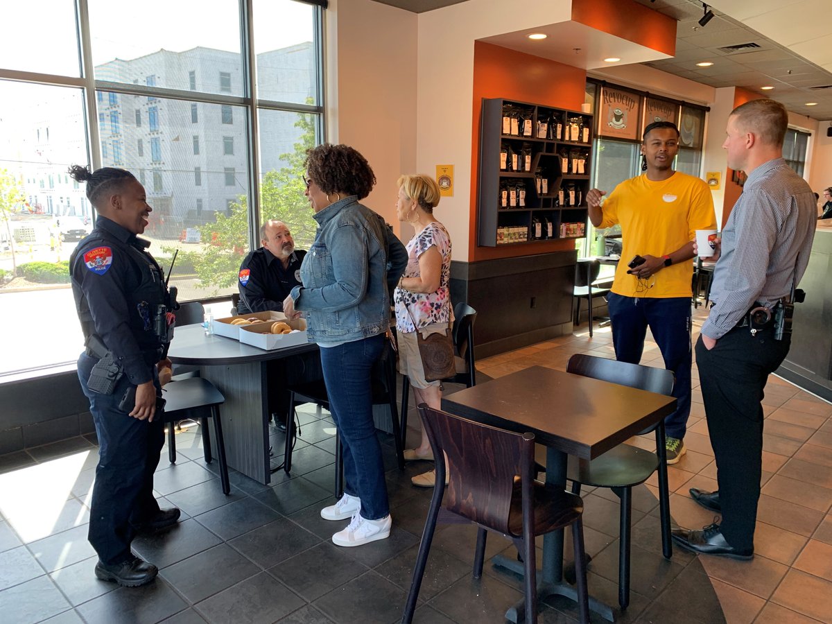 CityofOlivette's tweet photo. ☕️Thank you for joining us at Coffee with a Cop this morning at @revocup! 

We hope to see you at the next one! https://t.co/nCB7Mb6Ynr