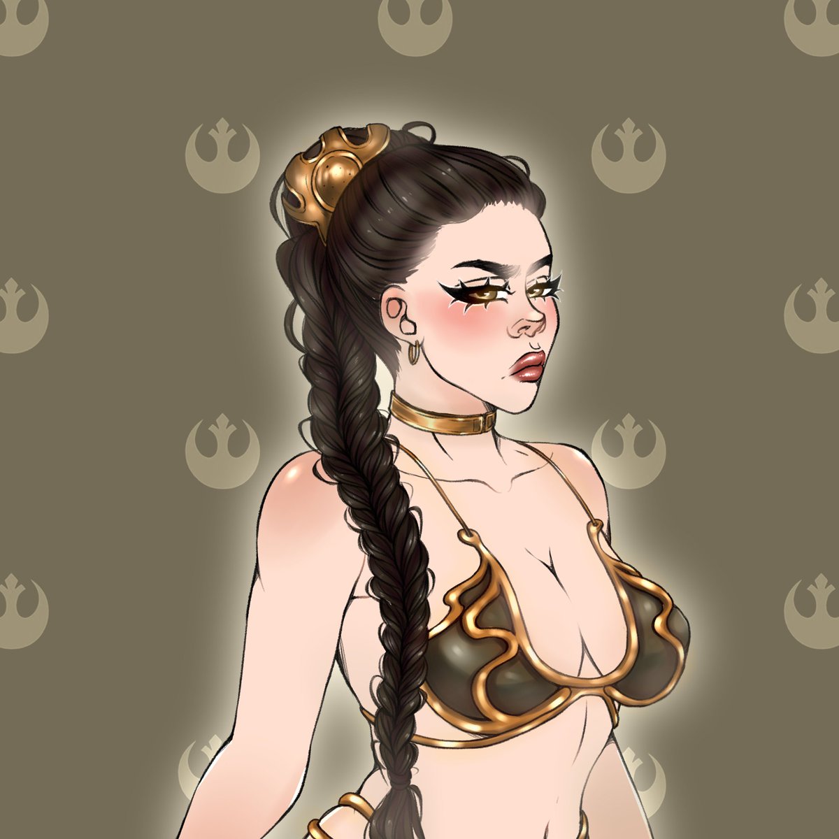 SubGirlsNFTs's tweet photo. Gm fam!!!
Happy #StarWarsDay !!!! And what better way to celebrate this day than with an auction of the beautiful Leia in her iconic golden bikini. Enjoy it!

🎀Leia #022
💸12,66 $XTZ min bid
⏳24 hrs
📍 #objktcom

🔻Link in comments🔻
#MayThe4thBeWithYou #May4thBeWithYou #tezos https://t.co/e8Bgzc2gyX