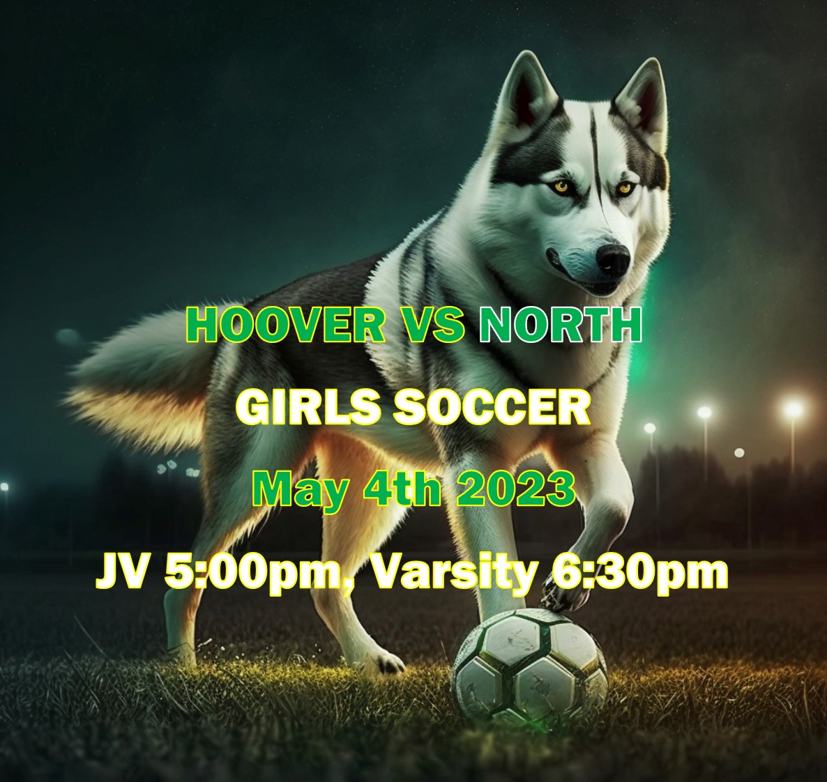 Hoover Activities (@dmhuskies) on Twitter photo ⚽️🎉 Hoover Huskies Senior Night Showdown! 🐾💚💛 🕔 JV @ 5pm, 🕡 Varsity @ 6:30pm, 🎓 Senior recognition @ 6:05pm Hoover High School, 🎟️ $5 Support our talented players in this epic soccer clash against North Polar Bears! 🌟🔥 Be there to cheer on the Huskies! 📣 <a href="/iowa_alliance/">Iowa Alliance Conference</a> ⚽️🎉 Hoover Huskies Senior Night Showdown! 🐾💚💛 🕔 JV @ 5pm, 🕡 Varsity @ 6:30pm, 🎓 Senior recognition @ 6:05pm Hoover High School, 🎟️ $5 Support our talented players in this epic soccer clash against North Polar Bears! 🌟🔥 Be there to cheer on the Huskies! 📣 <a href="/iowa_alliance/">Iowa Alliance Conference</a>