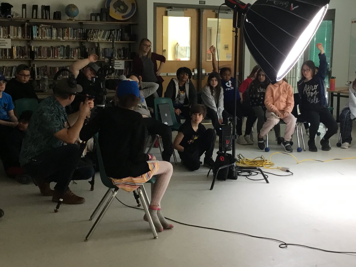 Cole Bennett, from Portage Creative, not only taught Mrs. Twizell's class about making better videos, he also taught about how to make an interview more effective. @OrchardParkPS #SCDSBleveragingdigital