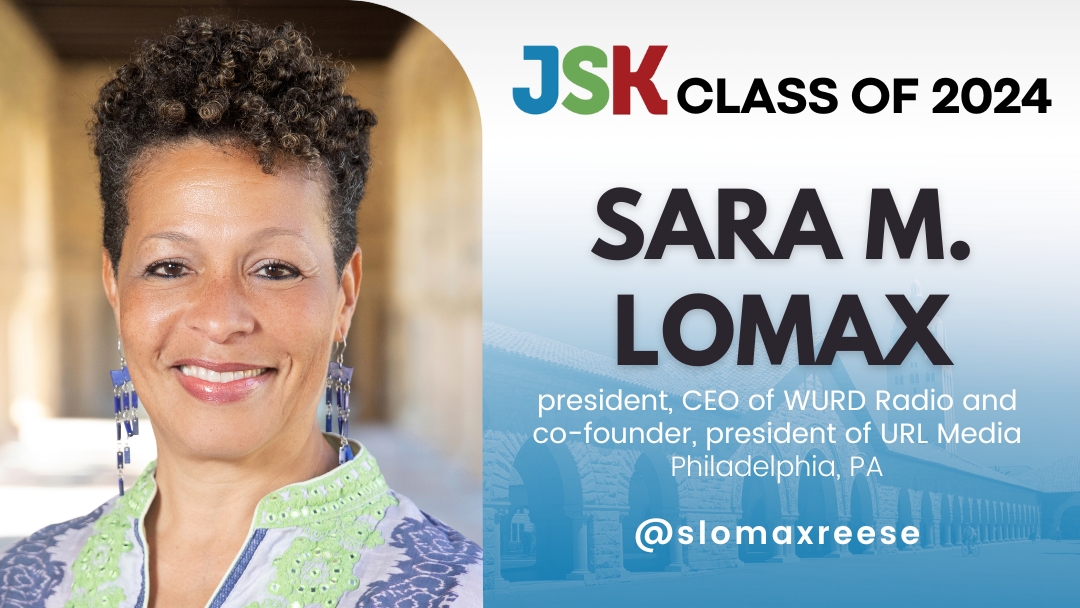 JSKstanford's tweet photo. Please welcome Sara M. Lomax to the JSK class of 2024. She’s the president+CEO of @onwurd, and co-founder of @url_media in Philly. Welcome @slomaxreese! #jsk24 @degarciaknight @pamaples @AlbertoBMendoza https://t.co/DZ17qahjdz