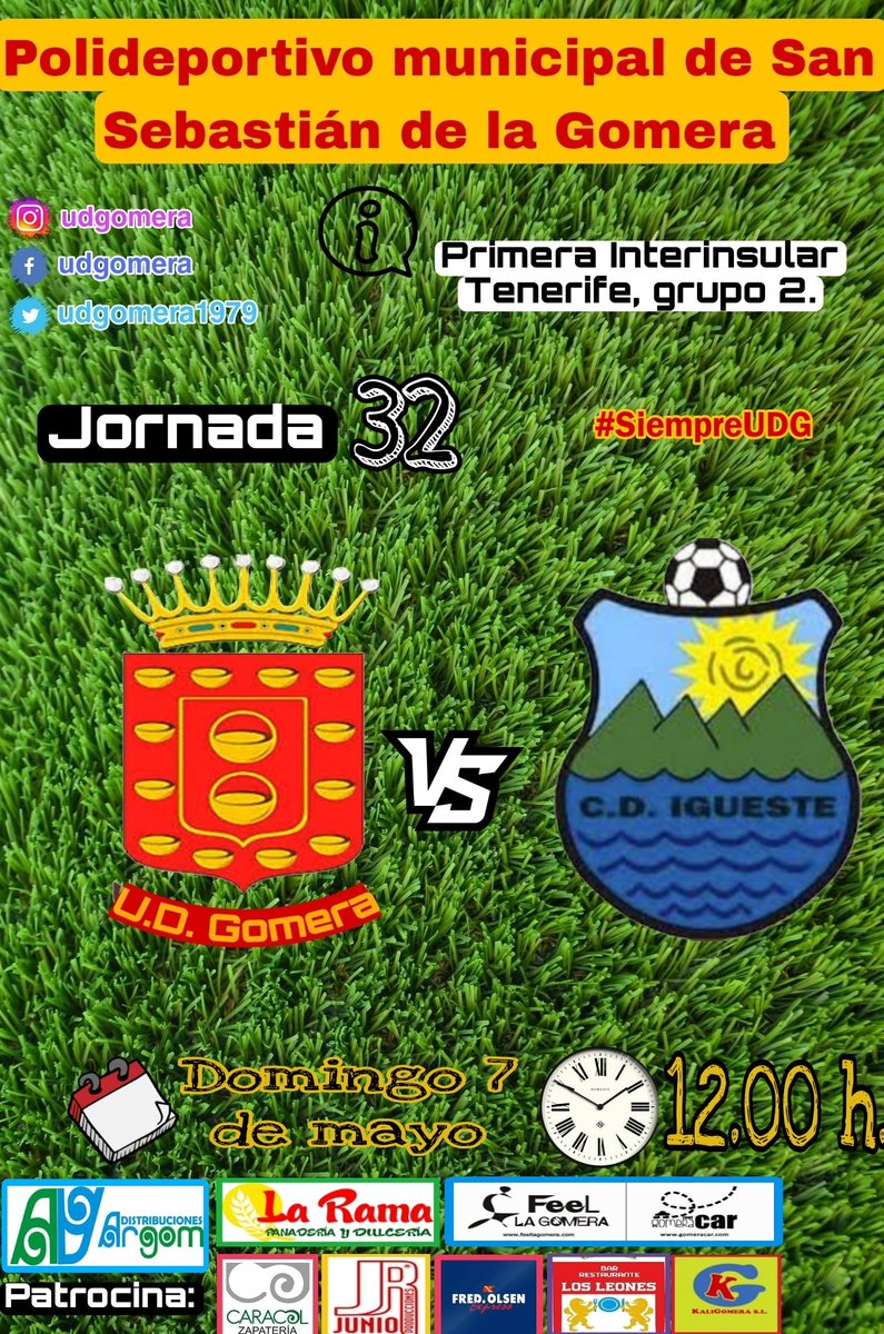 UDGomera1979's tweet photo. Este domingo jugamos frente al CD Igueste de Candelaria.

Esperamos, por fin, amarrar la permanencia en 1° la próxima temporada.

#siempreUDG
#feelUDG https://t.co/oyn3YWun5E
