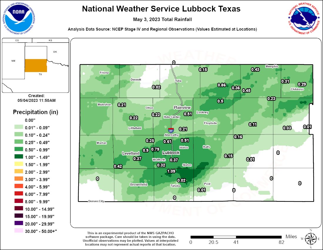 NWS Lubbock on Twitter "Here's a look at our rainfall totals for
