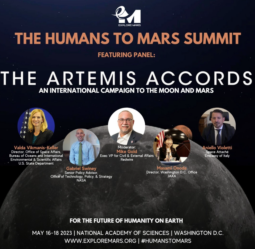 abovespacedev's tweet image. Our friends @ExploreMars are holding their annual summit, #HumansToMars, in less than 2 weeks! They have a stellar lineup planned, with #diverse panels like this one on the #Artemis Accords. We can't wait! 🚀✨👨‍🚀

Learn more &amp;amp; buy tix: ow.ly/g6TL50OaCBE

#spaceisforeveryone