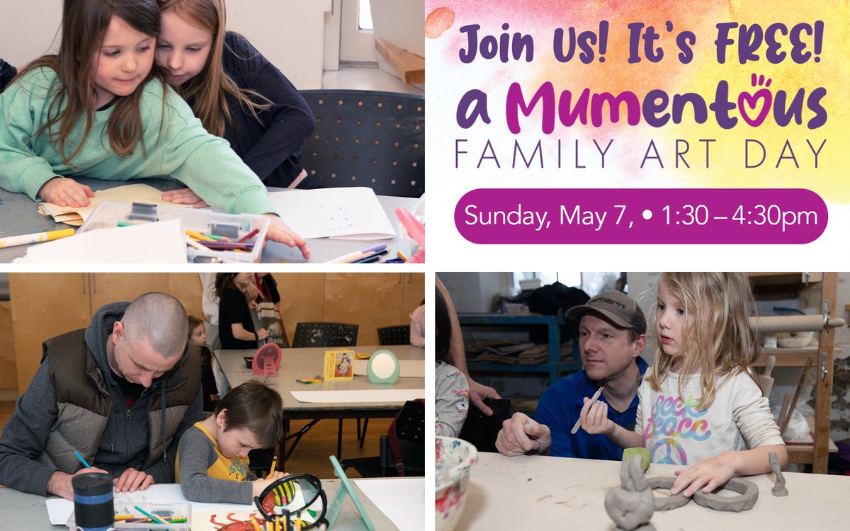 Join us for a #FREE #Mumentous #FamilyArtDay
Sun., May 7 • 1:30–4:30pm

It’s a great opportunity to make a gift for a loved one . 
FREE event. Drop-in. No registration required. Best for artists 3+.

#artschool #dundasont #hamiltonont #hamiltonarts #ancasteront #artsburlington