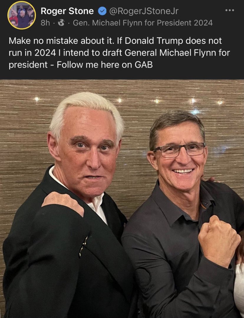 @rscook 'Catch us if you can!' #Flynn #Stone #TrumpTraitors