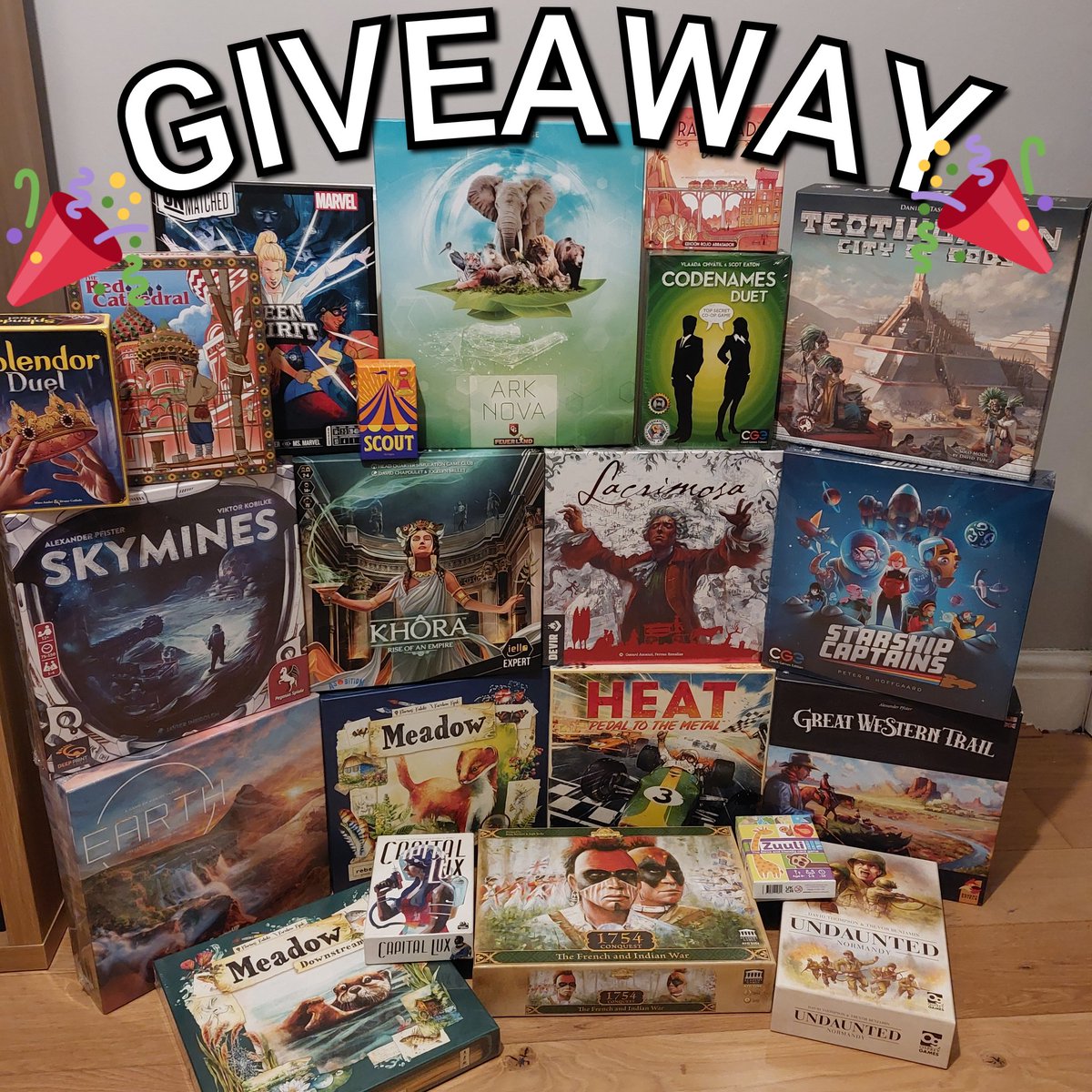 BoardOverlord's tweet photo. 🌍Worldwide🌍 

Win a game of your choice

Simply:
- comment which game and tag 4 friends
- follow us Boardgameoverlord 
- like and retweet this post

Winners will be chosen 19th May

T&amp;Cs apply, check Facebook &amp; Instagram for more ways to enter #Boardgames #boardgame #giveaway https://t.co/rirRvHrAPv