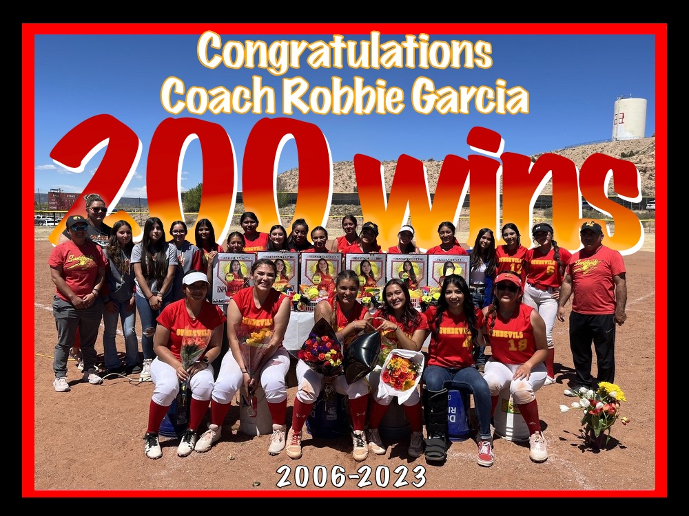 Congratulations Coach Robbie Garcia on your 200 wins! Thanks for all you do!
