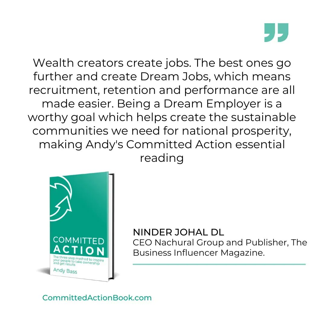Attracting and retaining the most talented individuals has always been crucial. I wrote my most recent book, Committed Action, in order to help companies make this possible. Thanks to Ninder Johal for his kind endorsement! Read a sample here: buff.ly/3LFb7gh