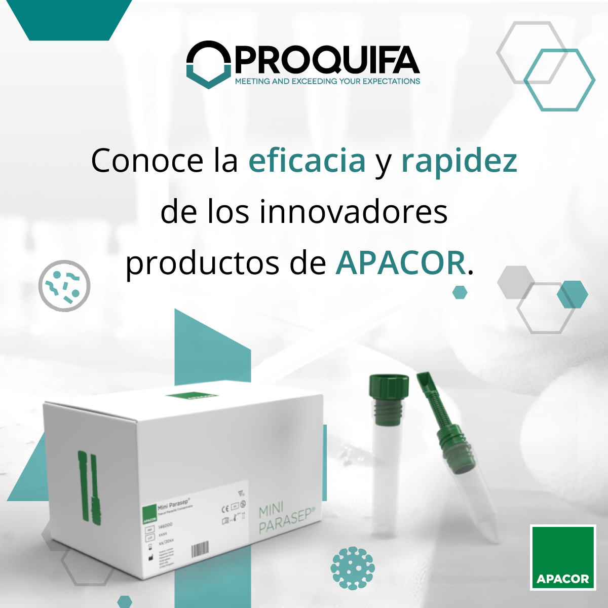 PROQUIFA's tweet image. Análisis coproparasitoscópico 👨‍🔬💩👩‍🔬

🧪 Una solución práctica y rentable en el campo del diagnóstico.
🧪 Tubo de extracción de parasitología Mini Parasep® para diagnóstico de fondo cónico para extracción de muestras.

#APACOR #PROQUIFA