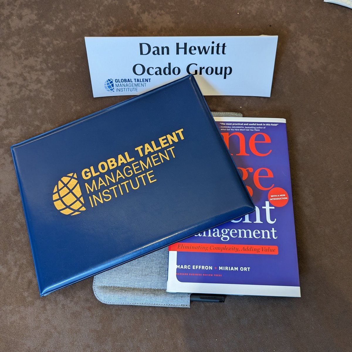 DanDHewitt's tweet photo. I've just finished three days at the Talent Management Institute Europe programme by @TalentStrategyG.

It's been a full on three days, and incredibly useful and timely as we progress with all things talent, succession, performance, and development at Ocado. https://t.co/a9LbuxAypu