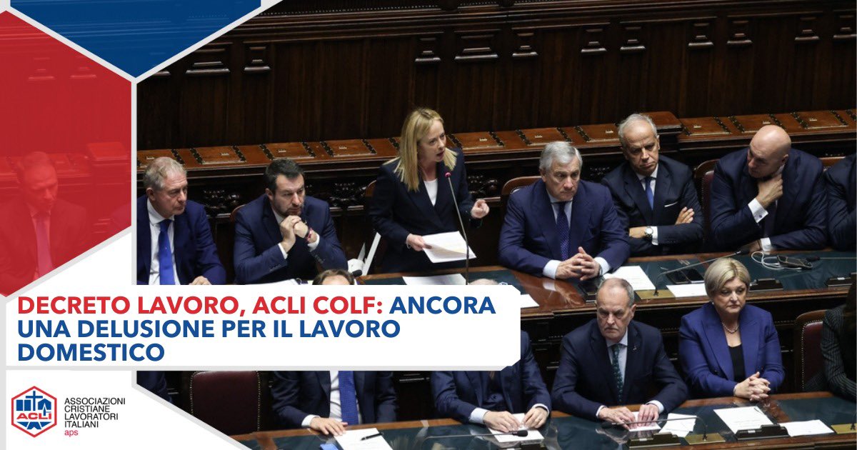 Acli_nazionali's tweet photo. “Nuova delusione per il comparto domestico. Nell’ultima bozza del decreto Lavoro, scompare il raddoppio della detrazione sui contributi versati dalle famiglie”. #AcliColf denunciano la retromarcia dell’Esecutivo sulla tutela di colf e badanti. 👉https://t.co/lUJBb2JTHG https://t.co/ozpc5T9wzl