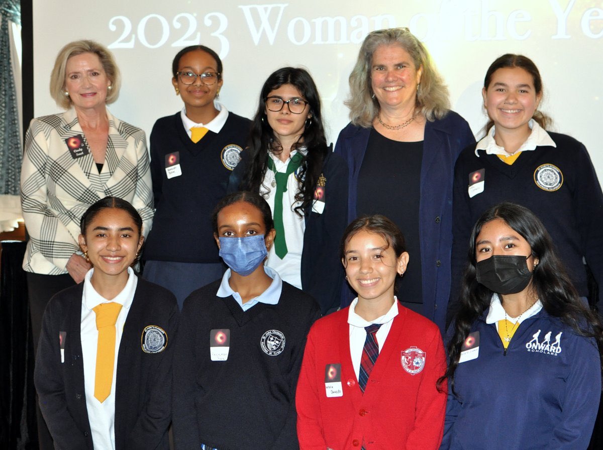 Thanks to the generosity of the Smet Foundation, a group of students were guests of <a href="/casciencecenter/">CA Science Center</a> at their Woman of the Year Celebration. Students listened to Andrea M. Ghez-UCLA professor, leading expert in observational astrophysics, and Nobel Prize recipient in Physics!