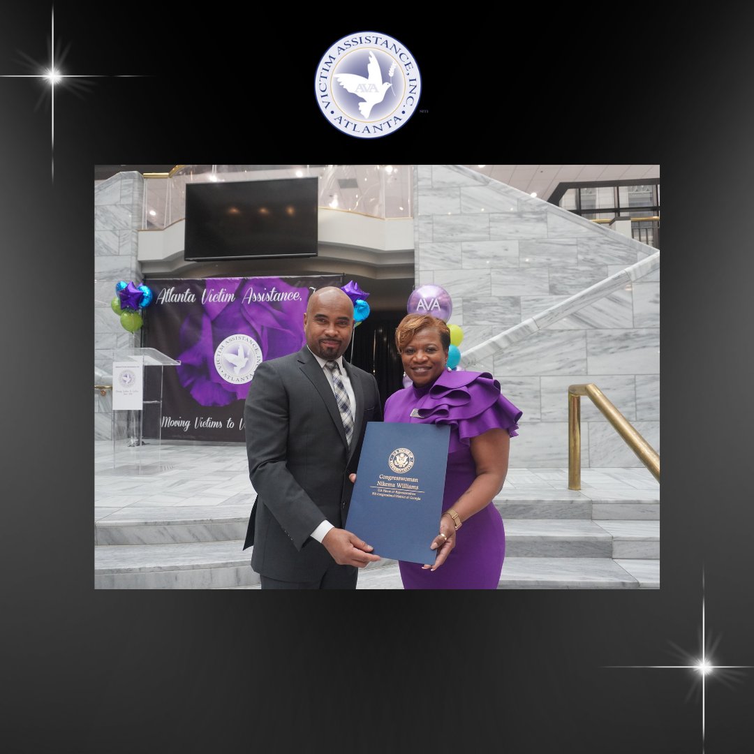 Special thanks to US Representative Nikema Williams (GA 05) &amp; Jared McKinley, District Director for supporting AVA during National Crime Victims' Rights Week.