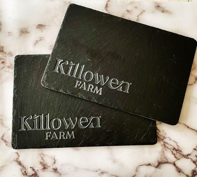A Thursday throwback to these boards we carved for the lovely folks <a href="/KillowenFarm/">Killowen Farm</a>.

There is no better way to promote your brand than carving it in stone.

If you are thinking of upping your company gifting or display, give #SLATED a  🛎.

Slated.ie