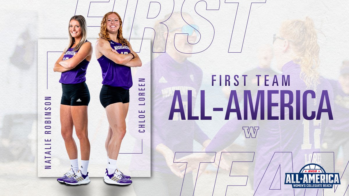 UW_BeachVB's tweet photo. 🔓 The first 𝑨𝑳𝑳-𝑨𝑴𝑬𝑹𝑰𝑪𝑨���𝑺 in Husky history!! 

Natalie and Chloe get the highest honor to cap their legendary careers!! 👏👏

🔗 https://t.co/xYXExRmeRu

#GrittyByNature https://t.co/1hjmbNHQr9