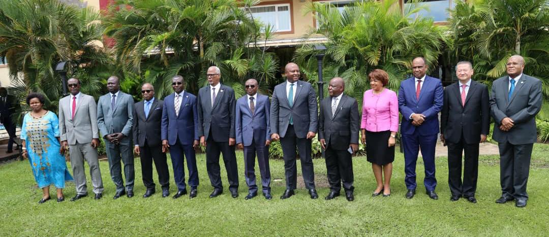 UgandaMFA's tweet photo. IN PICTURES; Hon. John Mulimba, Minister of State @UgandaMFA  representing Uganda at the meeting of Ministers of Foreign Affairs of the Signatory countries of the Peace, Security, and Cooperation framework for the DRC &amp; the region currently taking place in Bujumbura🇺🇬🇧🇮🇺🇳 https://t.co/2KZoFRYTy4