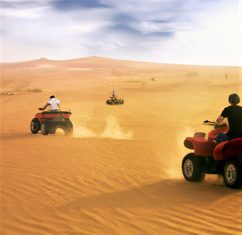 TravelTalknet's tweet image. Feel the wind in your hair as you race through the red dunes of Lahbab on an ATV tour - bit.ly/3Ljg6kS  then relax at the luxurious Al Khayma Camp  #DubaiATV #DesertAdventure ,
