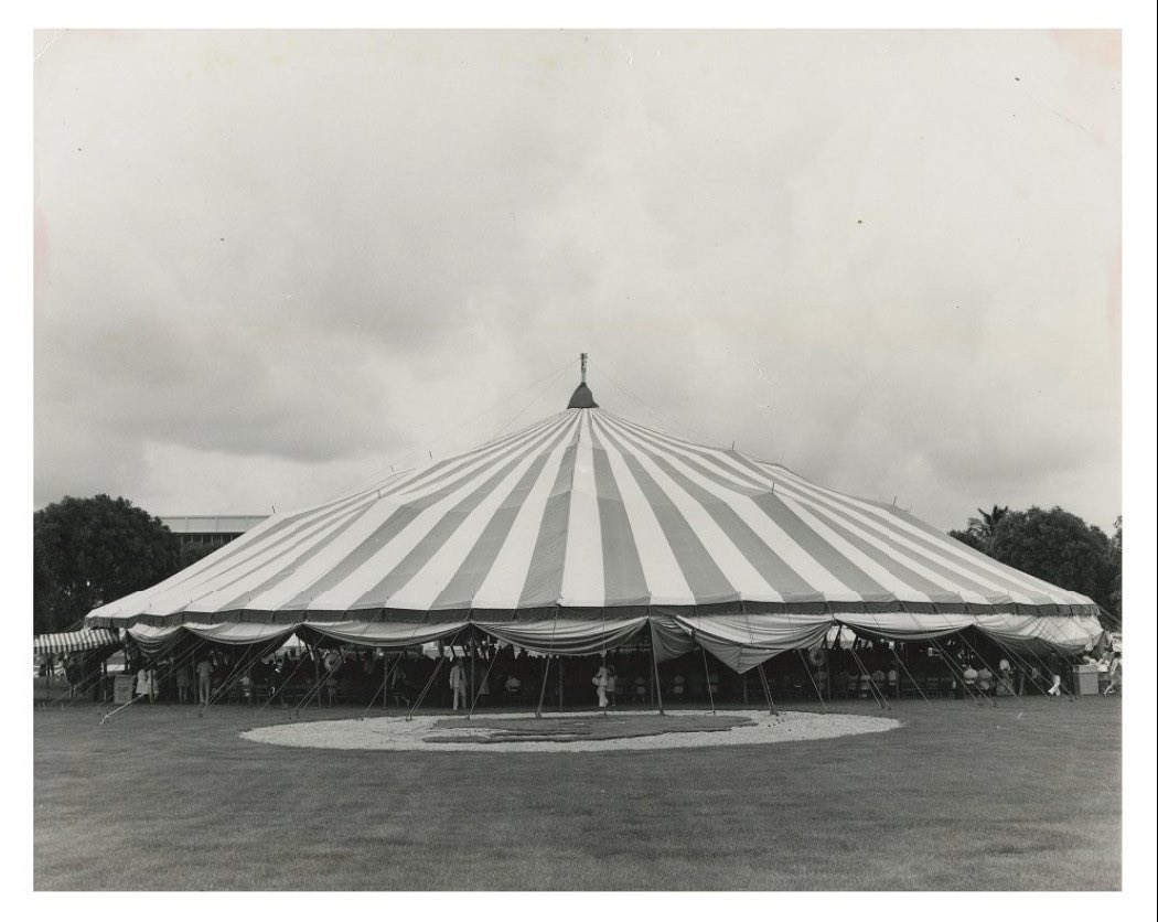 FAULibraries's tweet photo. #TBT to when it took a circus tent to host an FAU graduation. All photos are available at the FAU Digital Library. 
#FAUlibraries #graduationweek
https://t.co/DLxzMNmsLe https://t.co/gQVCirqaho